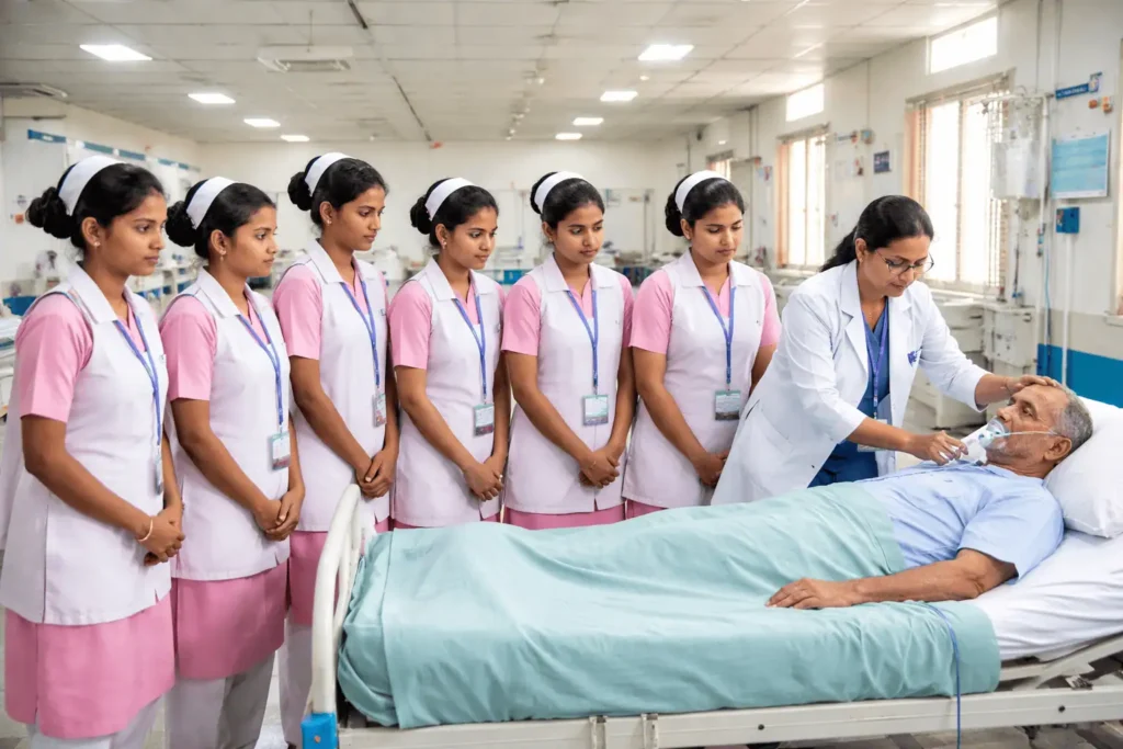 Clinical training at hospitals for Chandana nursing students