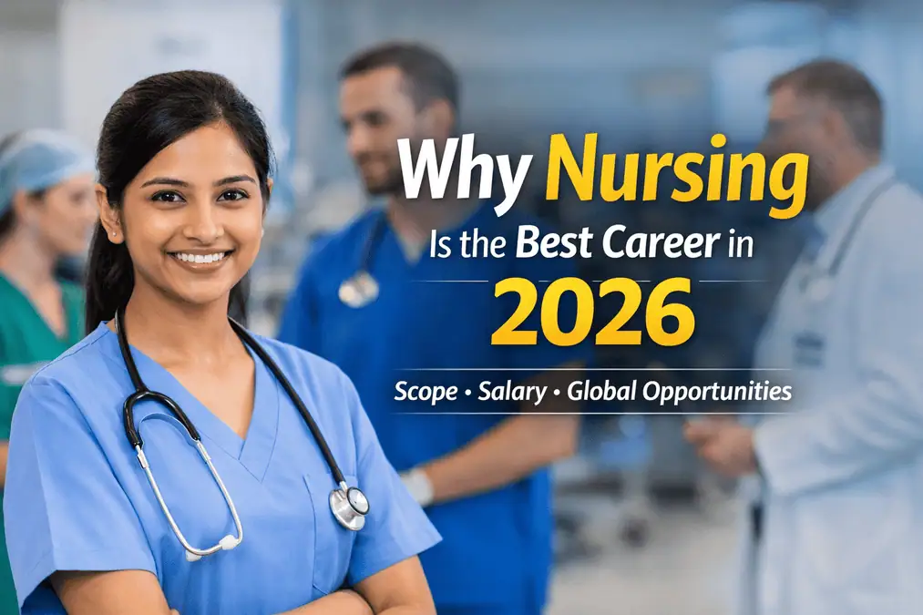Indian nurse in a modern hospital representing why nursing is one of the best career choices in 2026
