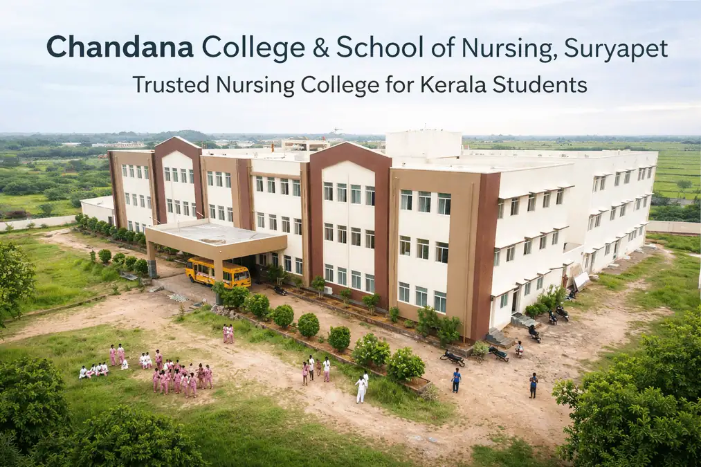 Kerala students studying nursing at Chandana College Suryapet